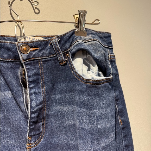 Wax Jean Women's Blue Distressed Boot Cut Jeans - Picture 4 of 9